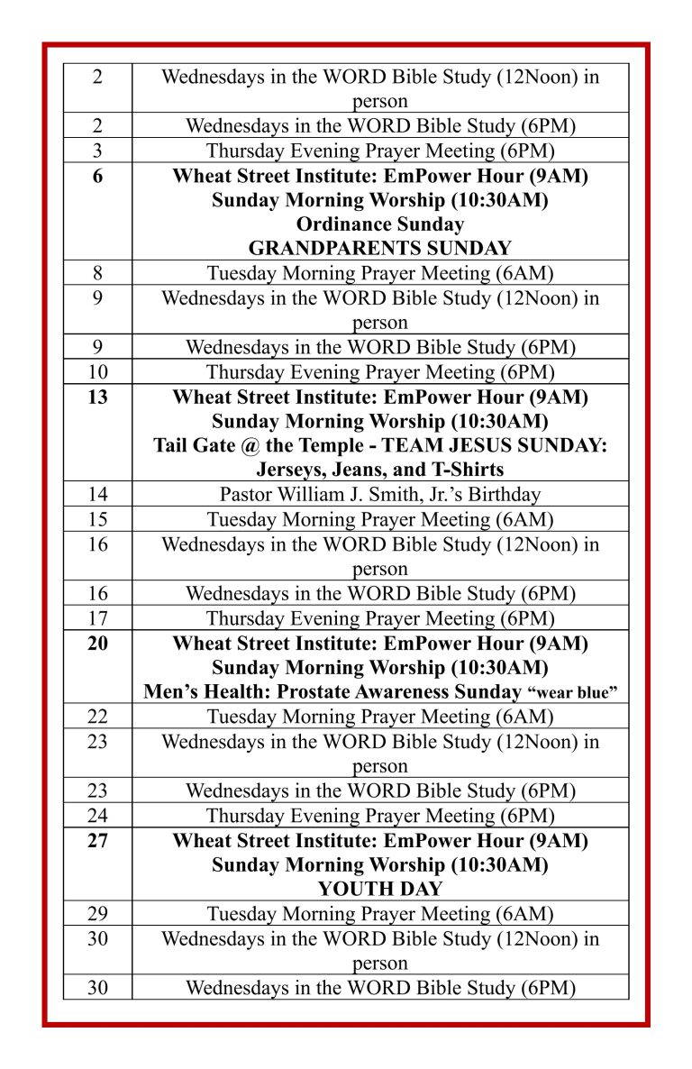 2026 Calendar of Events 10-26-10