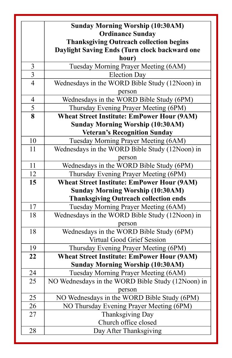 2026 Calendar of Events 10-26-12