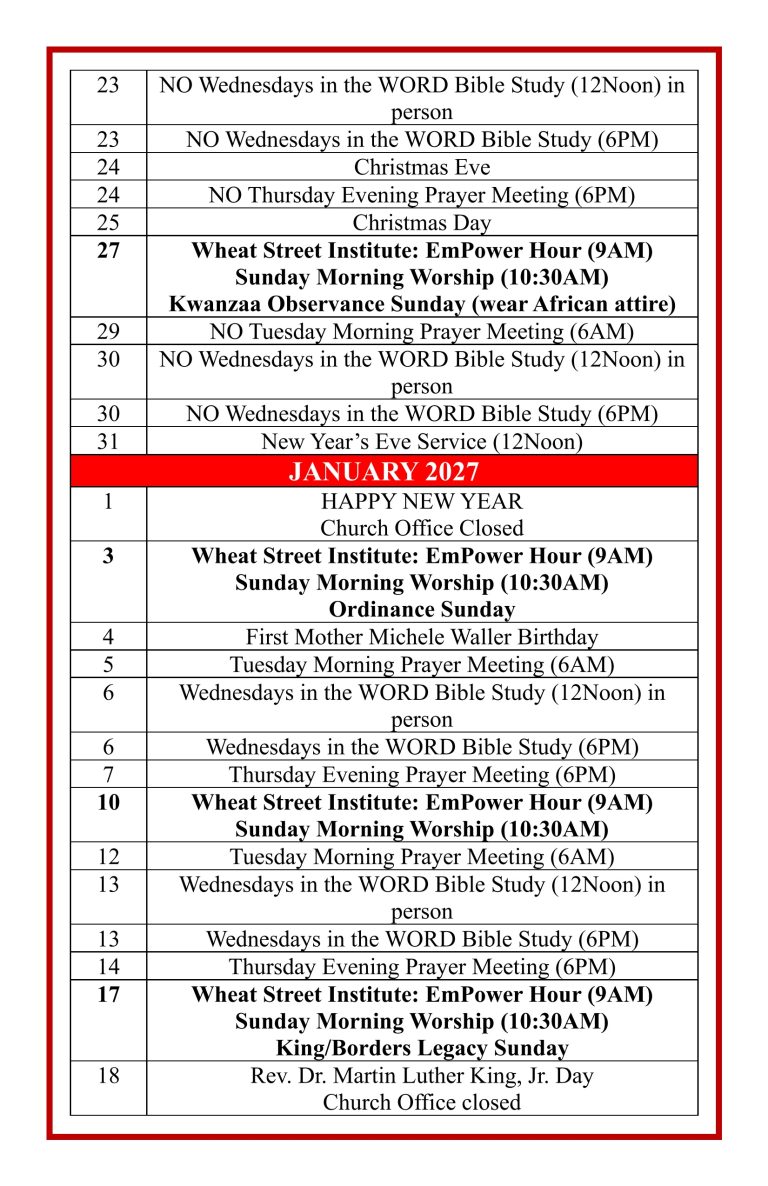 2026 Calendar of Events 10-26-14