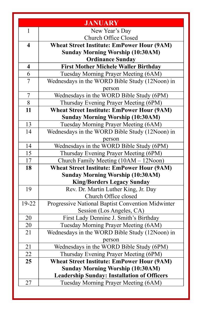 2026 Calendar of Events 10-26-2